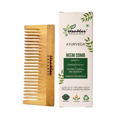 Kachhi Neem Wood Comb Wide Tooth