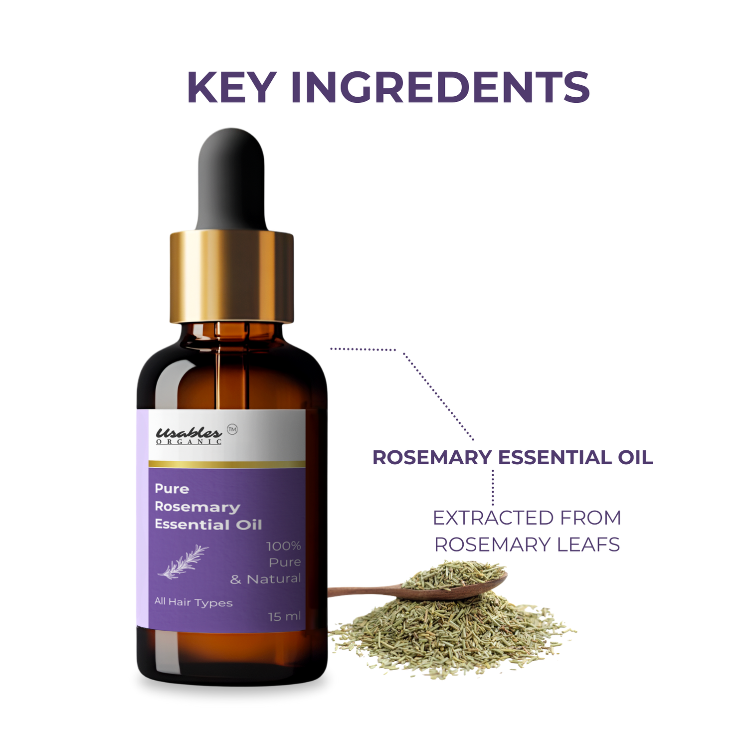 Pure Rosemary Essential Oil 15ml
