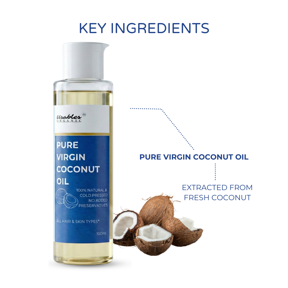 100% Pure Virgin Coconut Oil  for Hair & Skin 100 ml