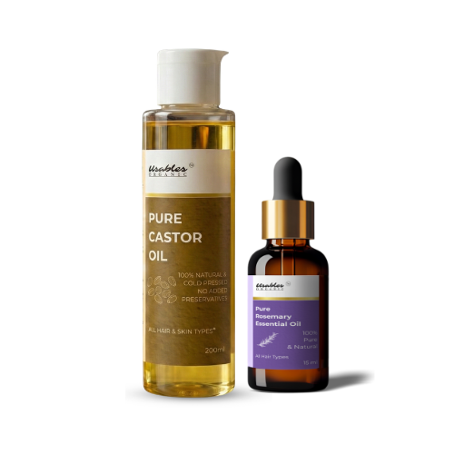 Deep Nourishment Duo: Rosemary Essential Oil 15 ml & Castor Oil 200 ml