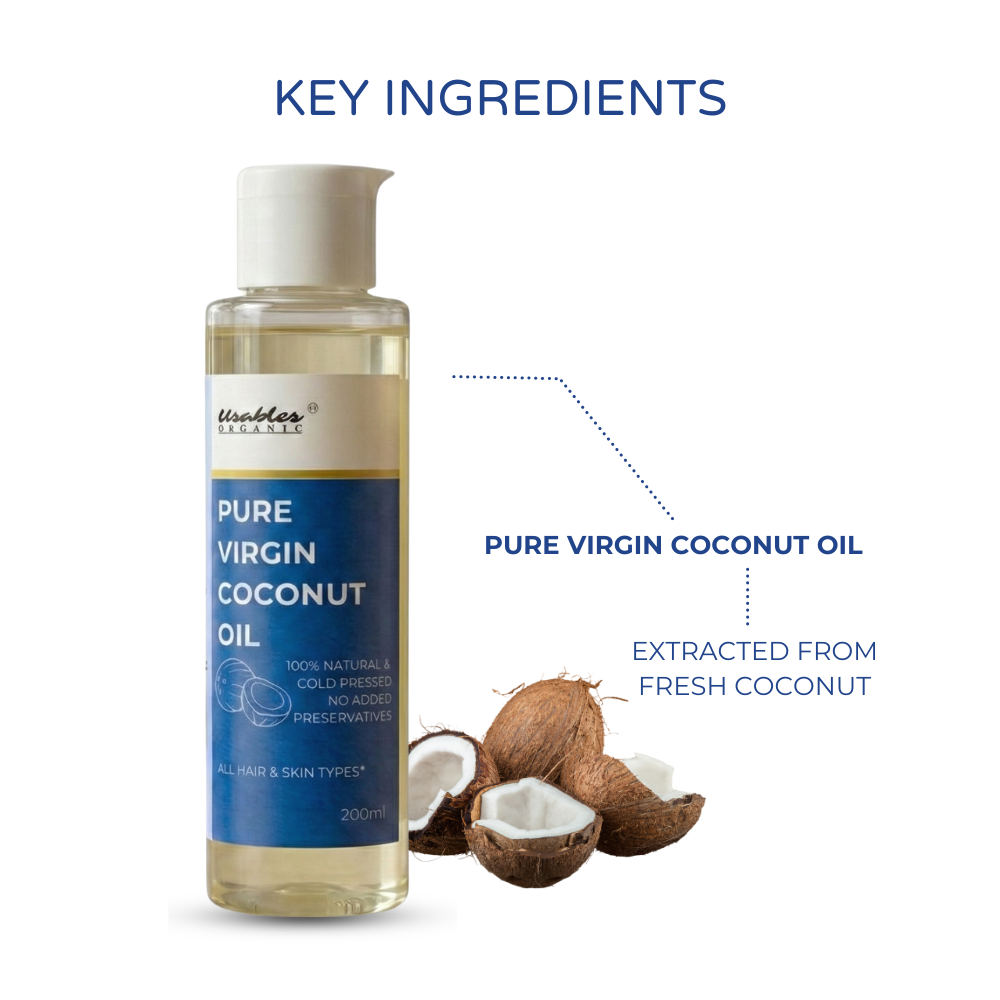 100% Pure Virgin Coconut Oil  for Hair & Skin 200 ml