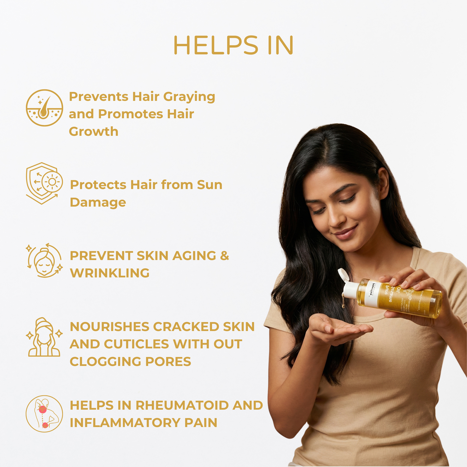 Cold Pressed Sesame Oil – 100% Pure & Natural 200 ml