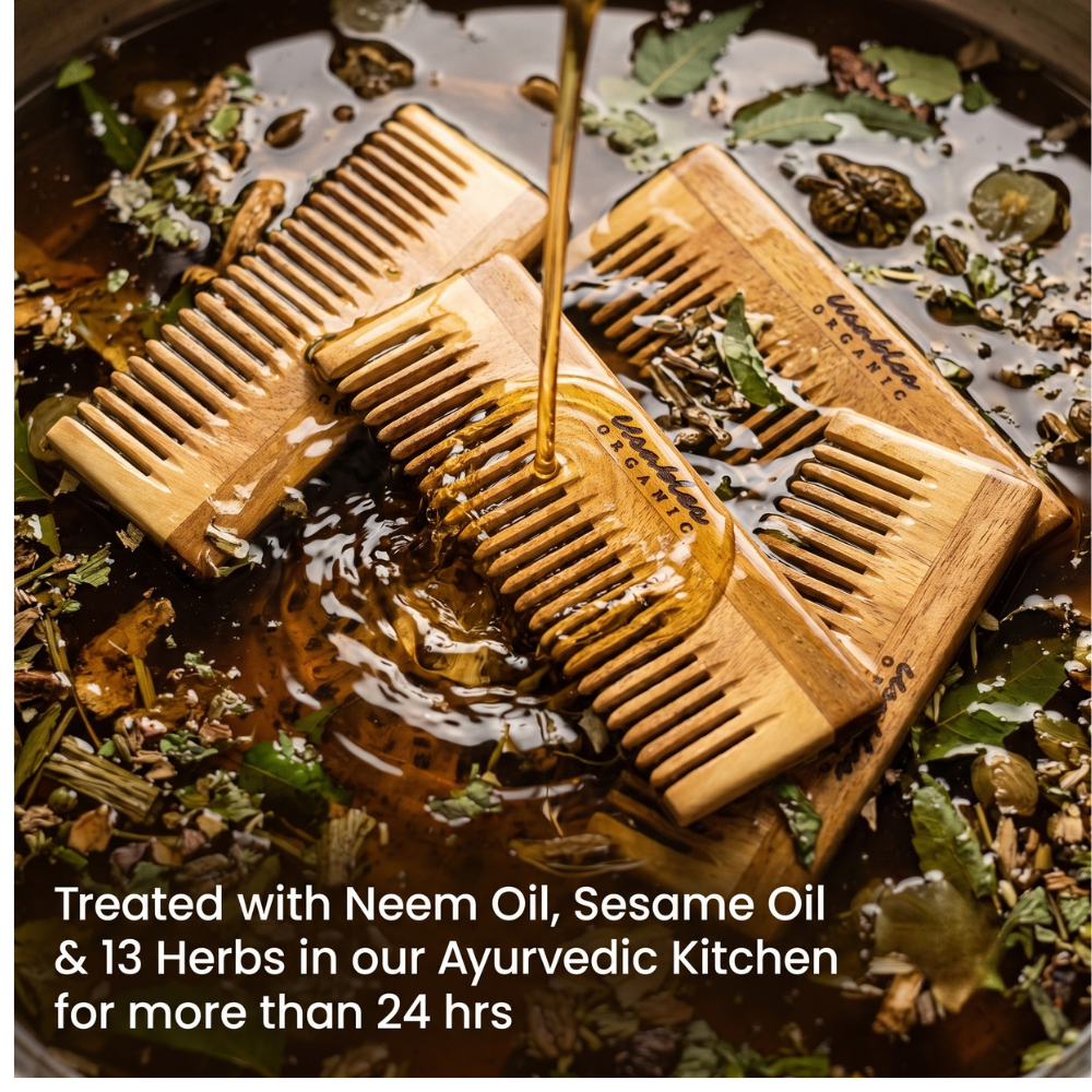Kachhi Neem Wood Comb Wide Tooth