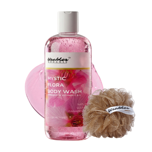 Aromatic Shower Duo: Mystic Flora Body wash 300ml & Premium Loofah