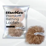 Loofah, Bathing Sponge, Body Exfoliator, Large(Pack of 2 Peach,Brown)