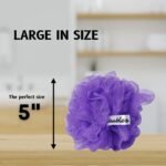 Loofah, Bathing Sponge, Body Exfoliator, Large(Pack of 2 Purple,Brown)