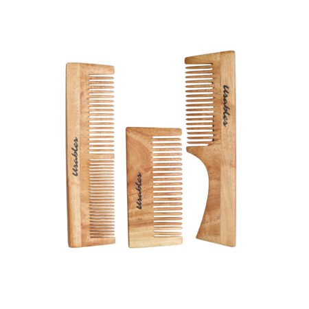 Neem Comb, Wooden Comb, Hair Growth, Hairfall Control (Dual, Normal, Wide Combo)