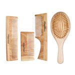 Neem Comb,Wooden Comb|Hair Growth&Hairfall Control(Dual,Normal,Wide,Brush Combo)