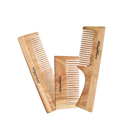 Neem Comb, Wooden Comb, Hair Growth, Hairfall Control (Dual, Normal, Wide Combo)