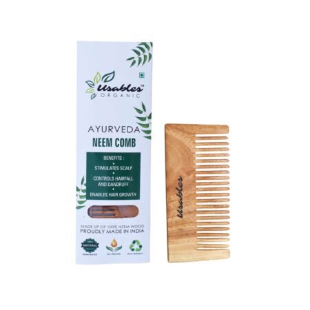 Neem Comb | Wooden, shampoo Comb | Hair Growth & Hair fall Control (Wide Teeth)