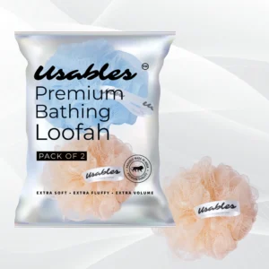 Loofah, Bathing Sponge, Body Exfoliator, Large(Pack of 2 Peach,Blue)