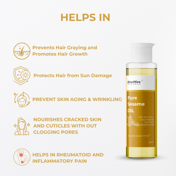 Cold Pressed Pure Sesame Oil 100 ml - Image 3