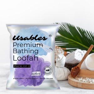 loofah blue & purple